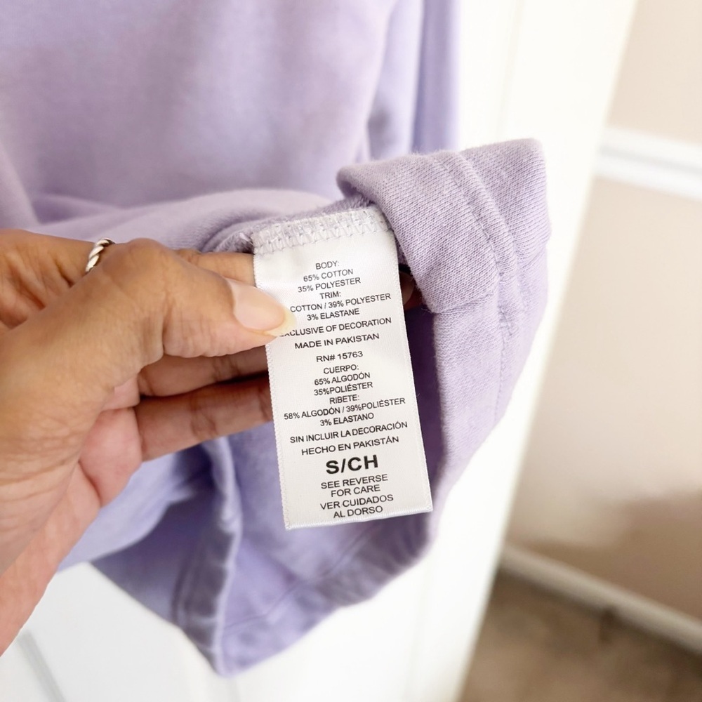 Champion Lavender Half Zip Pullover Sweatshirt Size Small - Picture 5 of 6